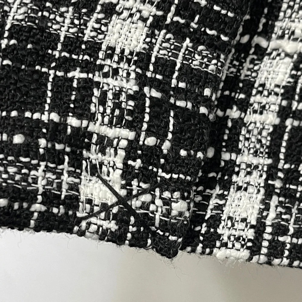 Lane Bryant Black & White Tweed Blazer With Gold Buttons Lined Front Pockets - Picture 3 of 8